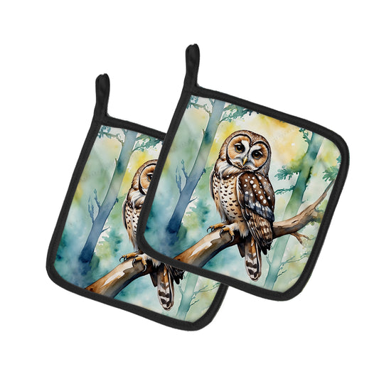 Buy this Spotted Owl Pair of Pot Holders