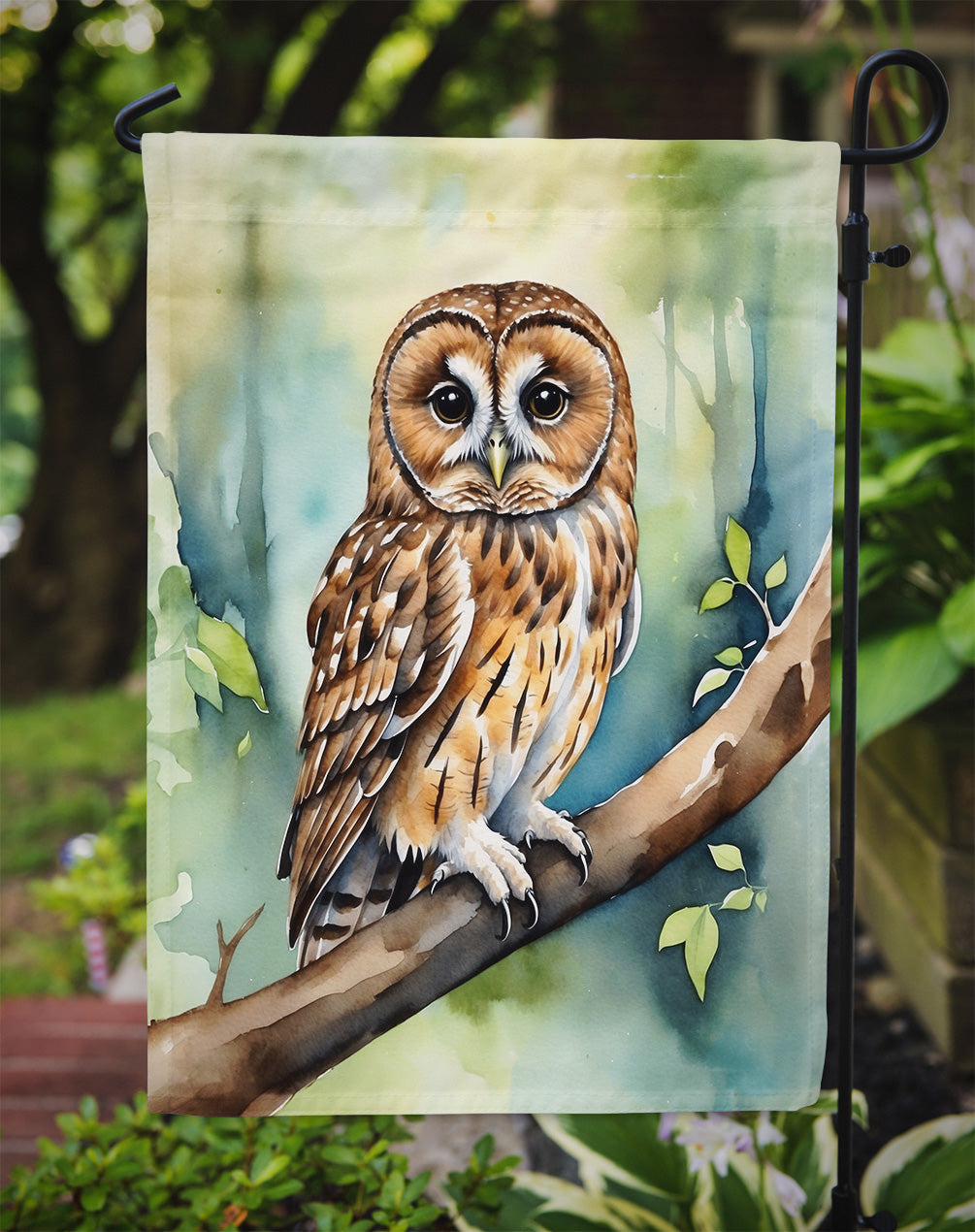 Tawny Owl Garden Flag