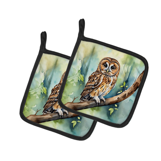 Buy this Tawny Owl Pair of Pot Holders