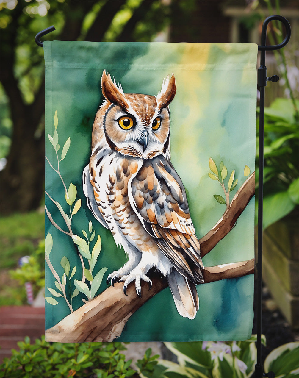 Western Screech Owl Garden Flag