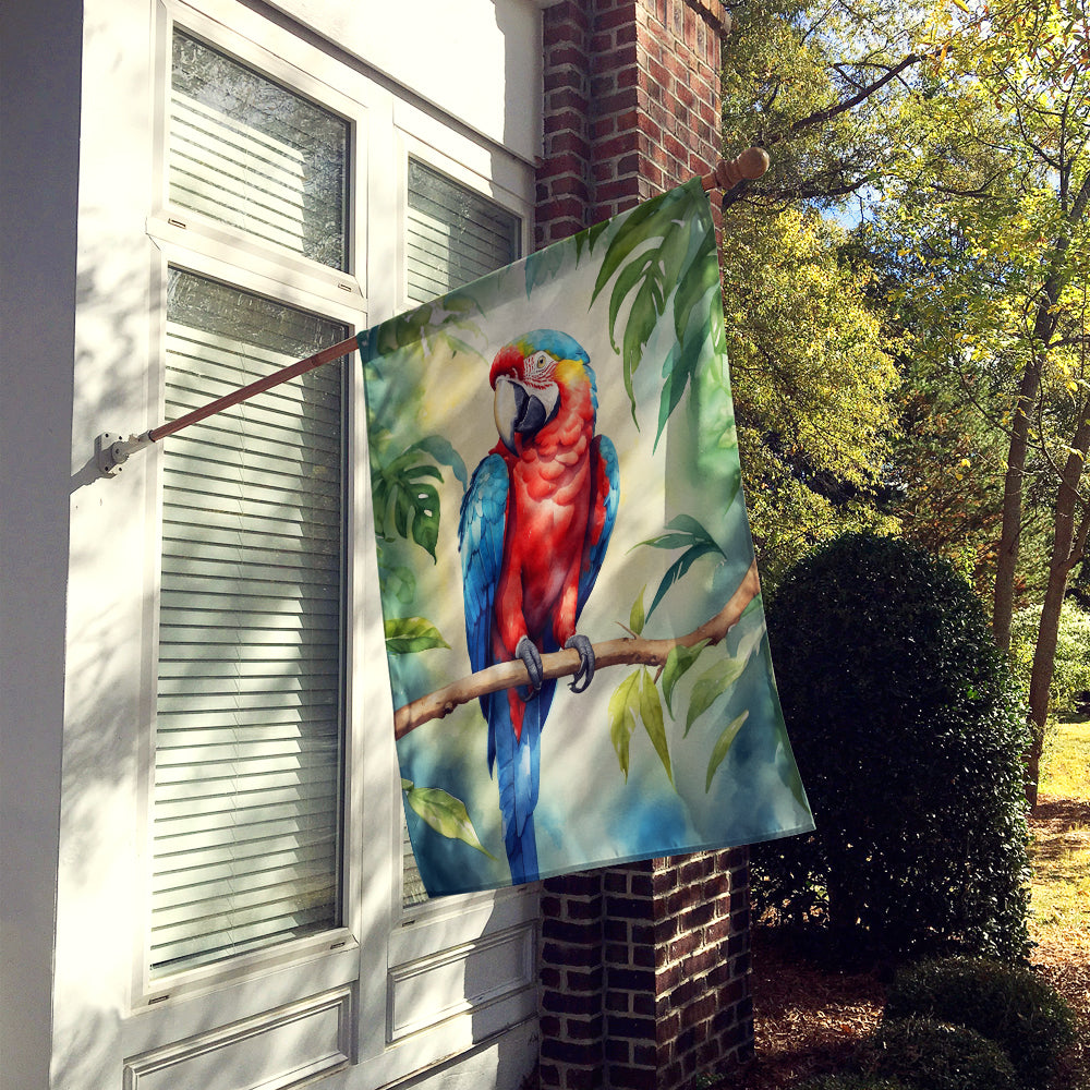 Macaw Parrot House Flag