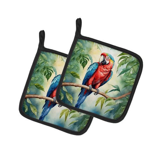 Buy this Macaw Parrot Pair of Pot Holders