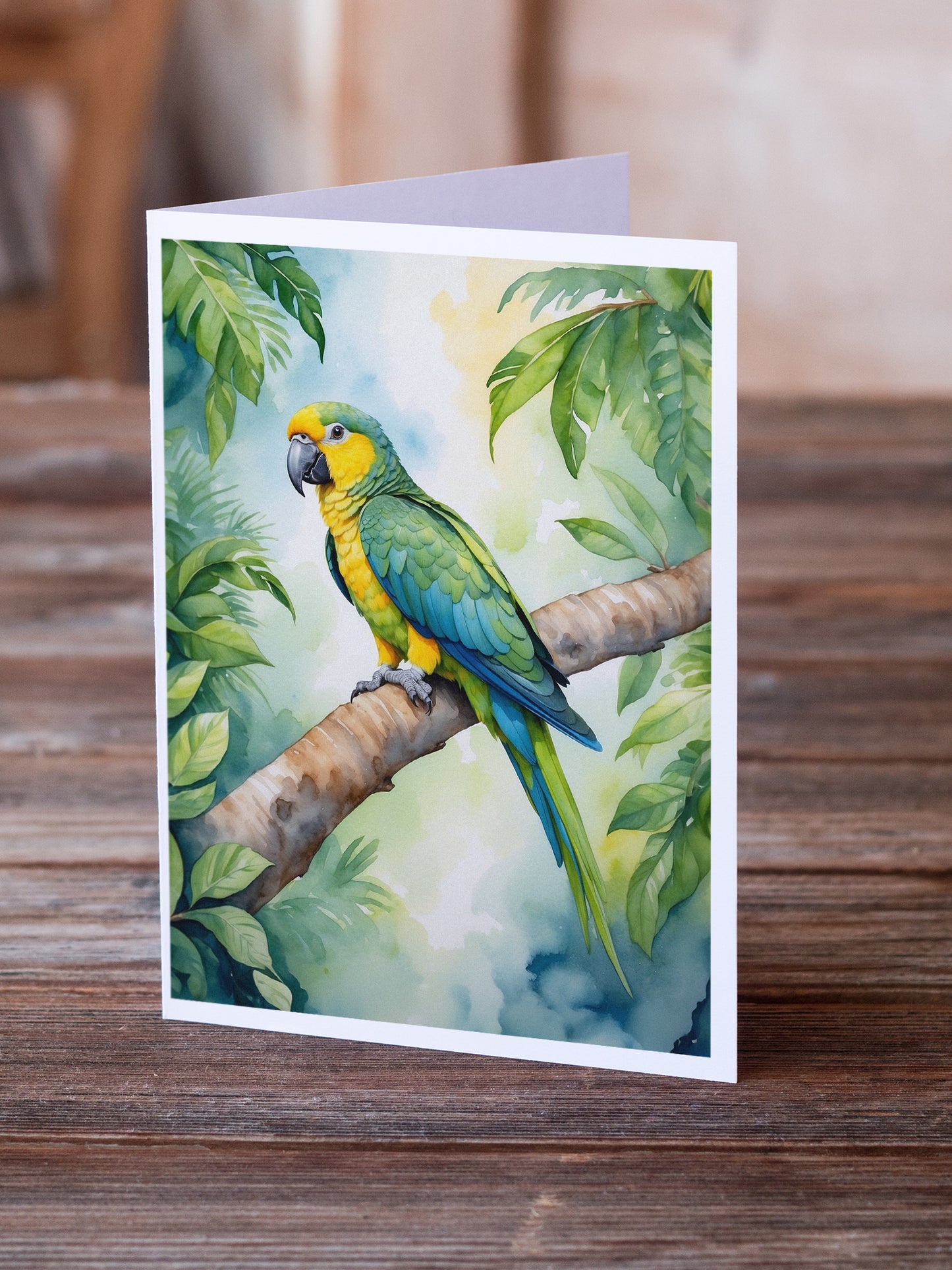 Yellownaped Amazon Parrot Greeting Cards Pack of 8