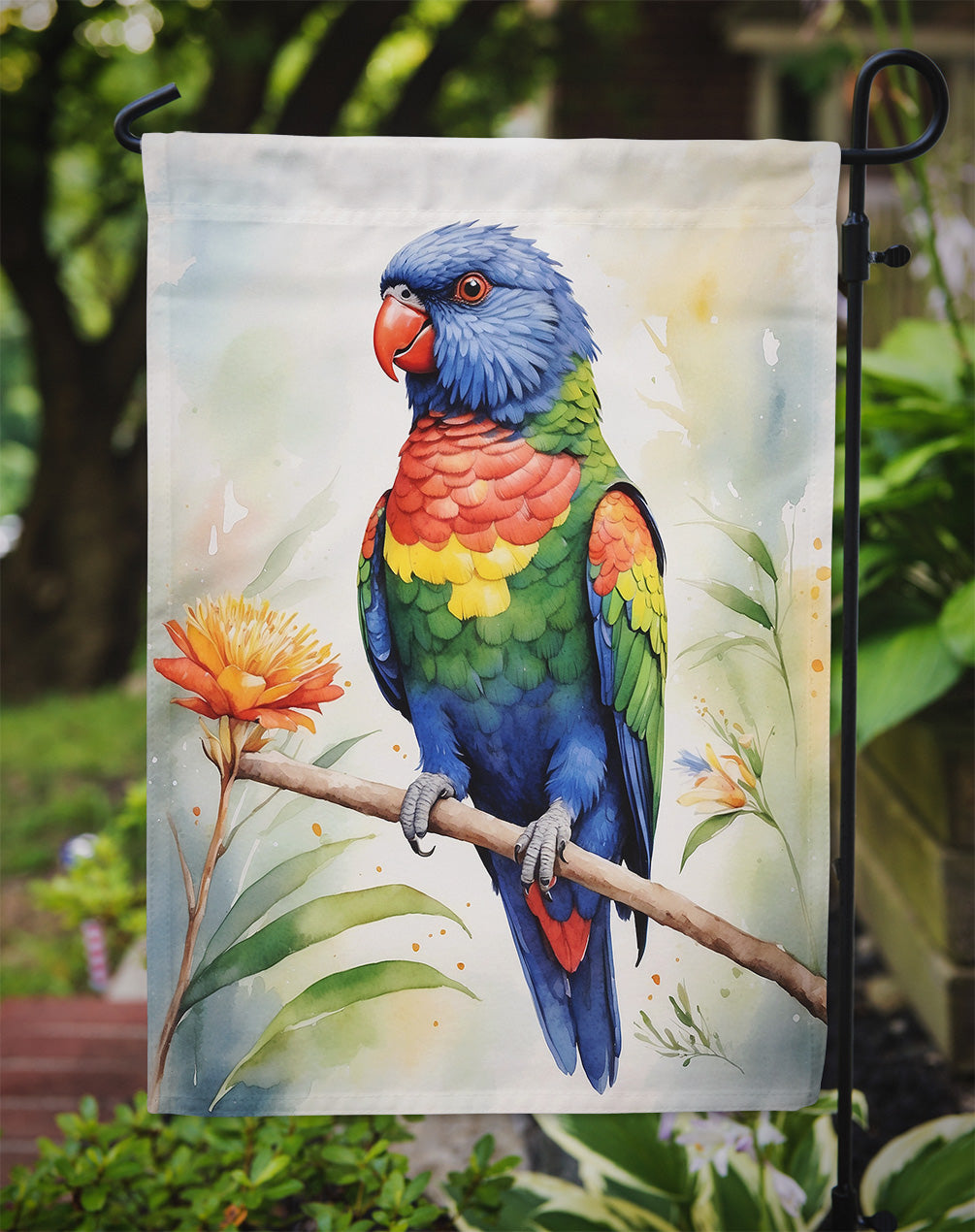 Rainbow Lorikeet Garden Flag