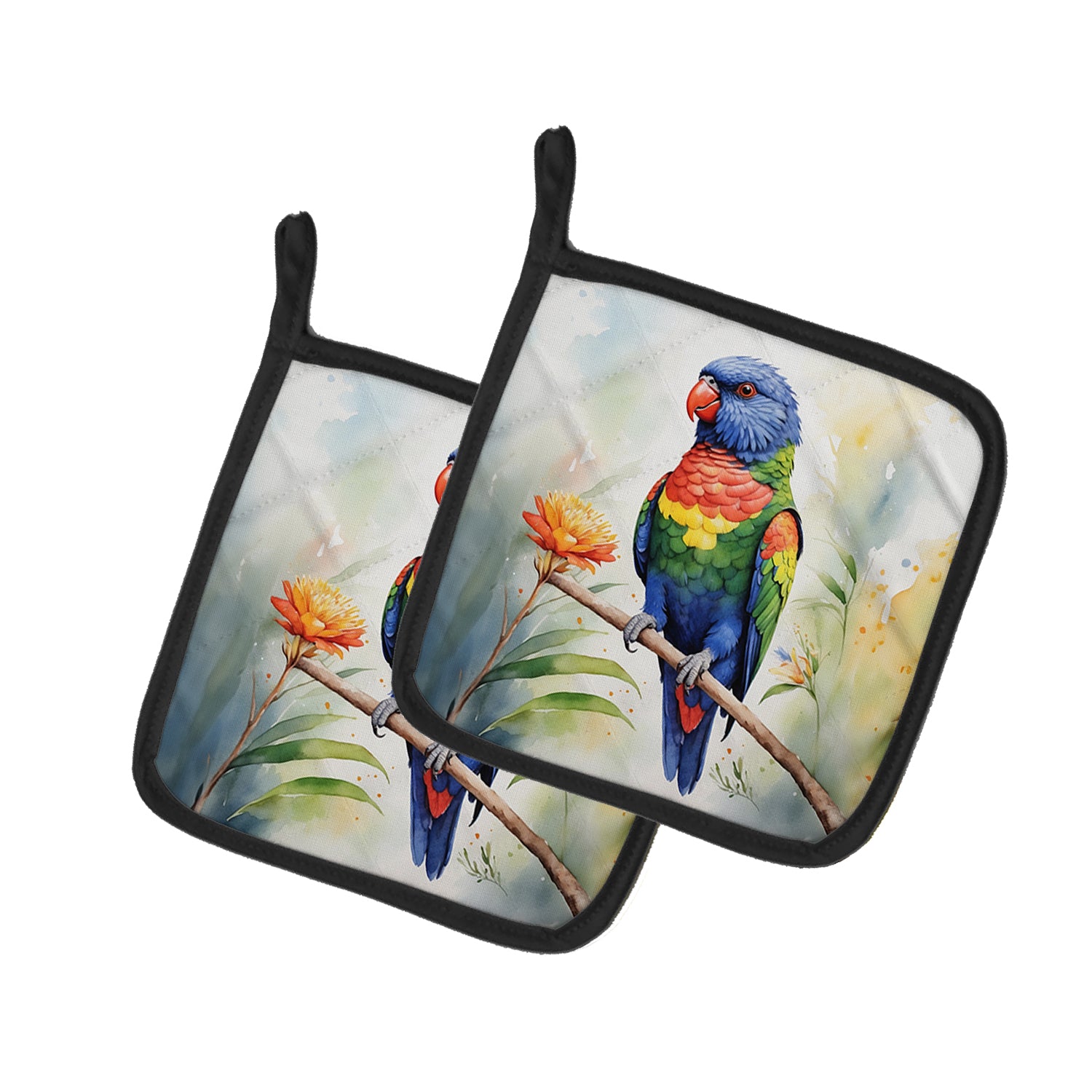 Buy this Rainbow Lorikeet Pair of Pot Holders