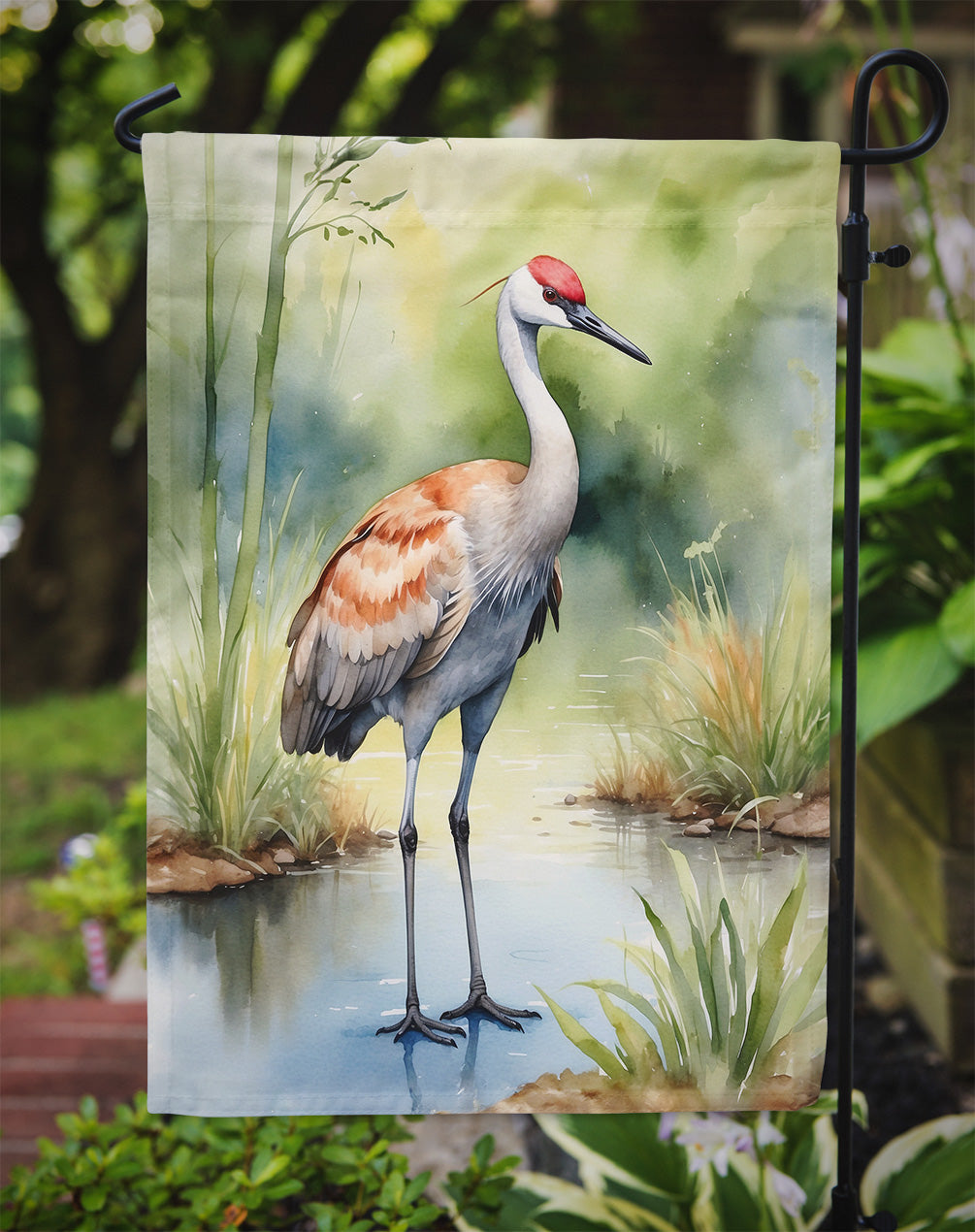 Sandhill Crane Garden Flag