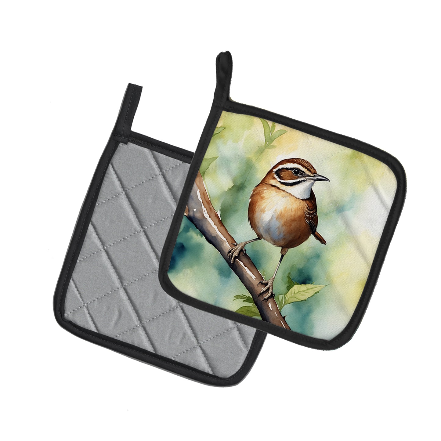 South Carolina Wren Pair of Pot Holders