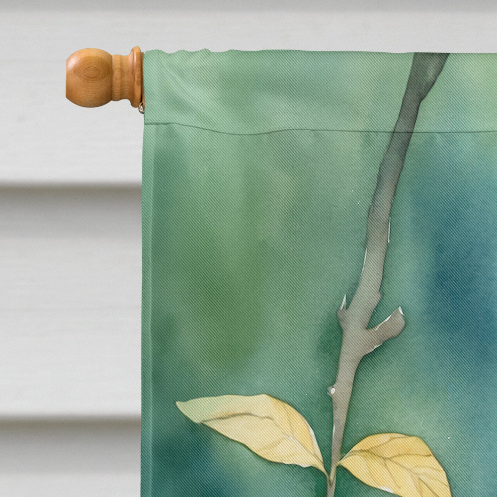 Vermont Hermit Thrush House Flag