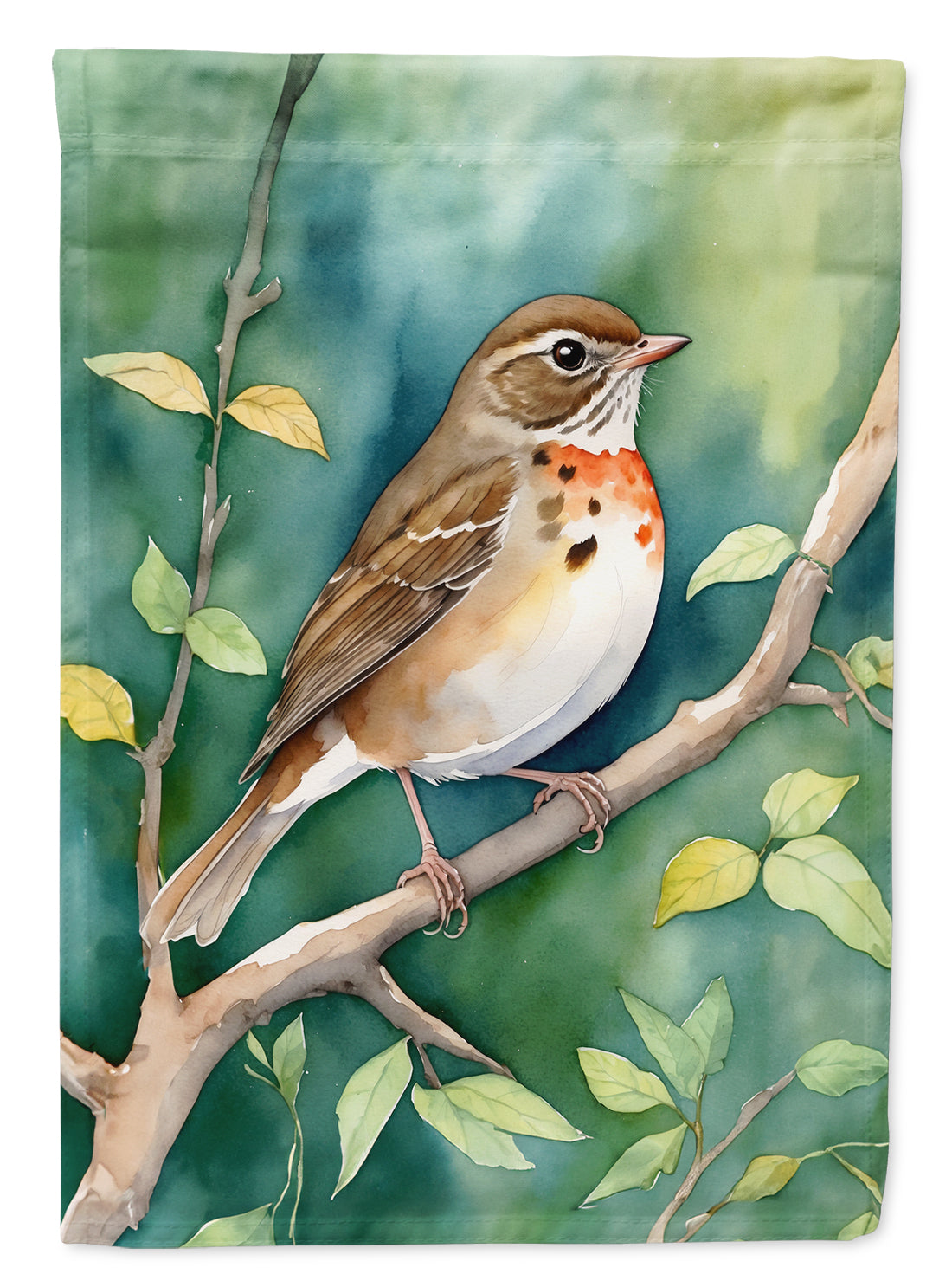 Buy this Vermont Hermit Thrush Garden Flag