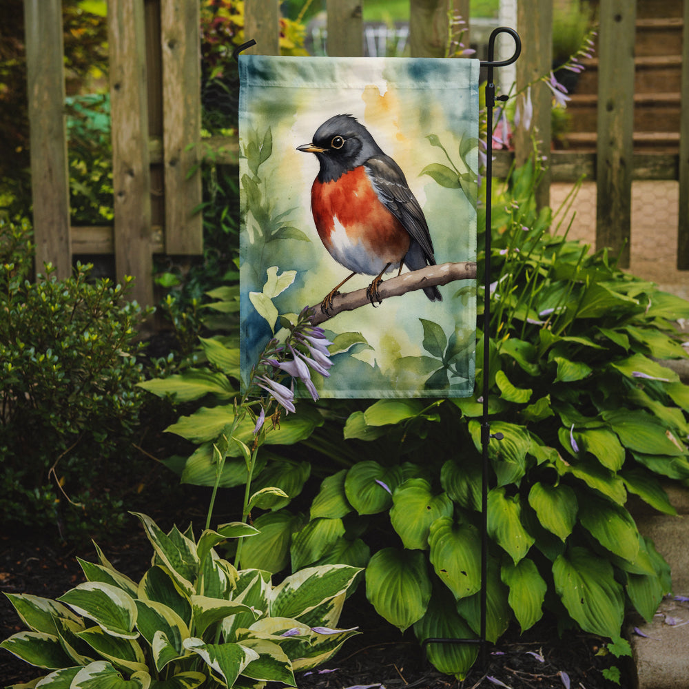 Wisconsin American Robin Garden Flag