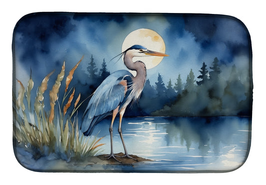 Buy this Blue Heron Under the Moonlight Dish Drying Mat