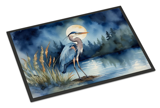 Buy this Blue Heron Under the Moonlight Doormat