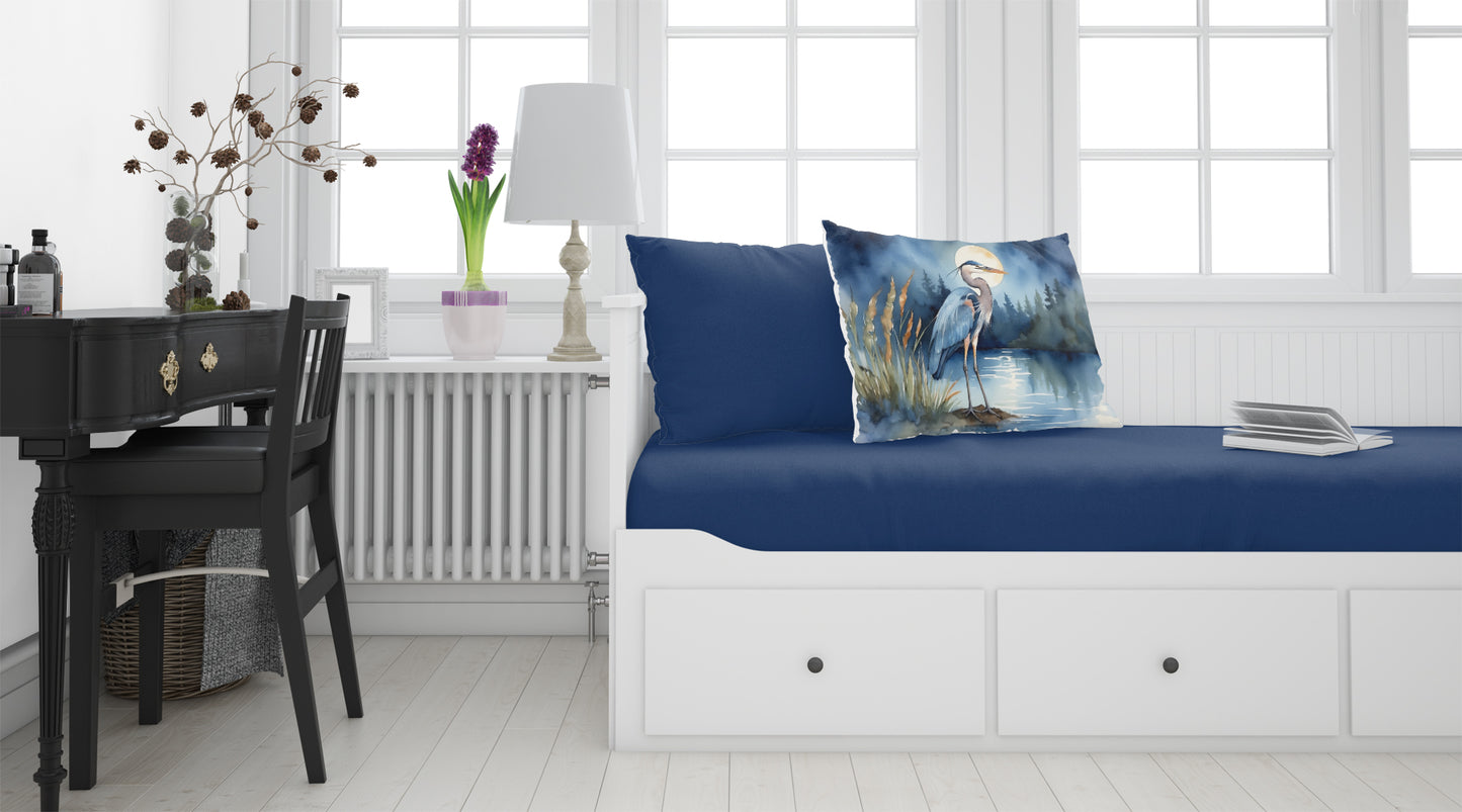 Blue Heron Under the Moonlight Standard Pillowcase