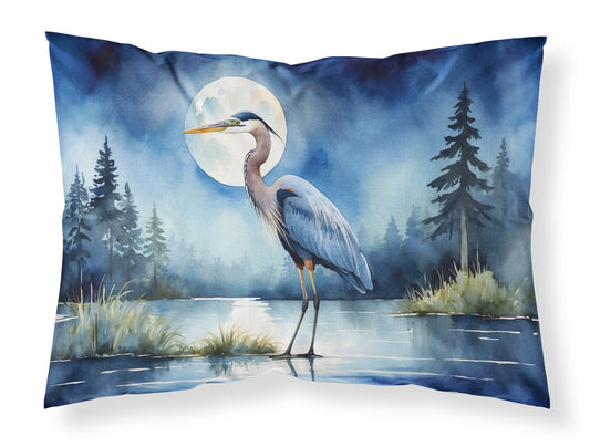 Buy this Blue Heron Under the Moonlight Standard Pillowcase