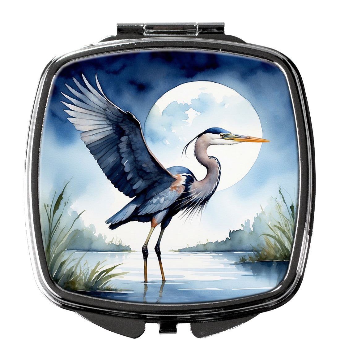 Buy this Blue Heron Under the Moonlight Compact Mirror