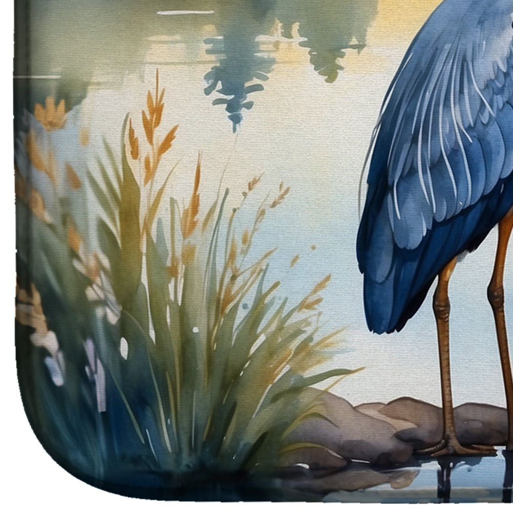 Blue Heron in the Golden Hour Dish Drying Mat