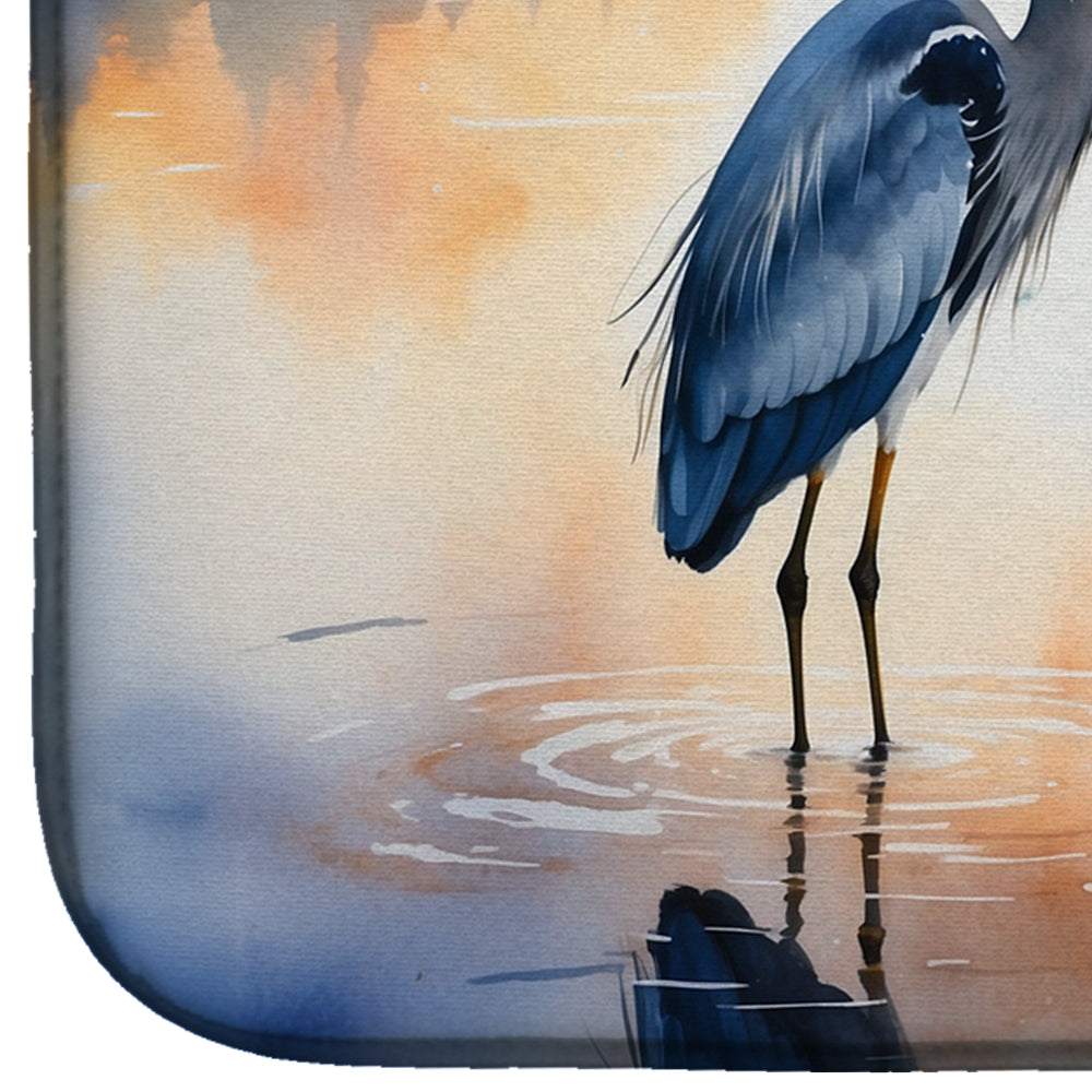 Blue Heron in the Golden Hour Dish Drying Mat