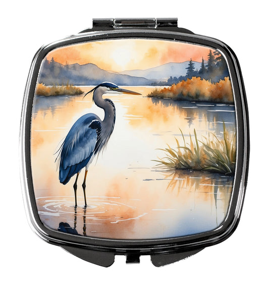 Buy this Blue Heron in the Golden Hour Compact Mirror