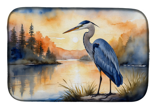 Buy this Blue Heron in the Golden Hour Dish Drying Mat