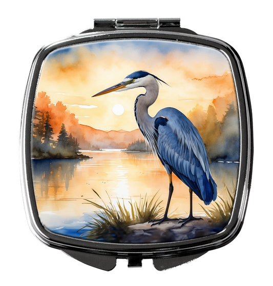 Buy this Blue Heron in the Golden Hour Compact Mirror