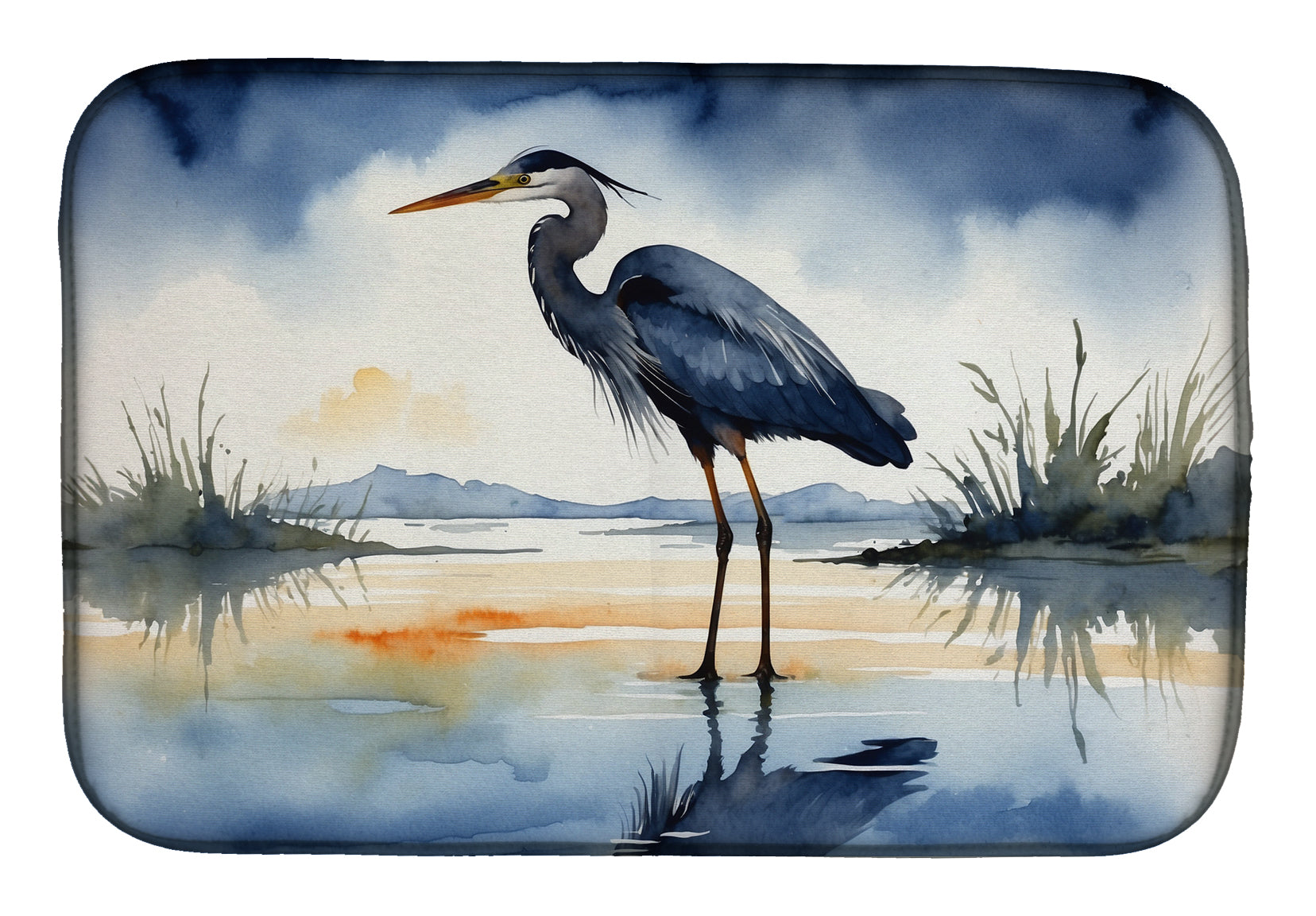 Buy this Blue Heron Barely Lit Sky Dish Drying Mat