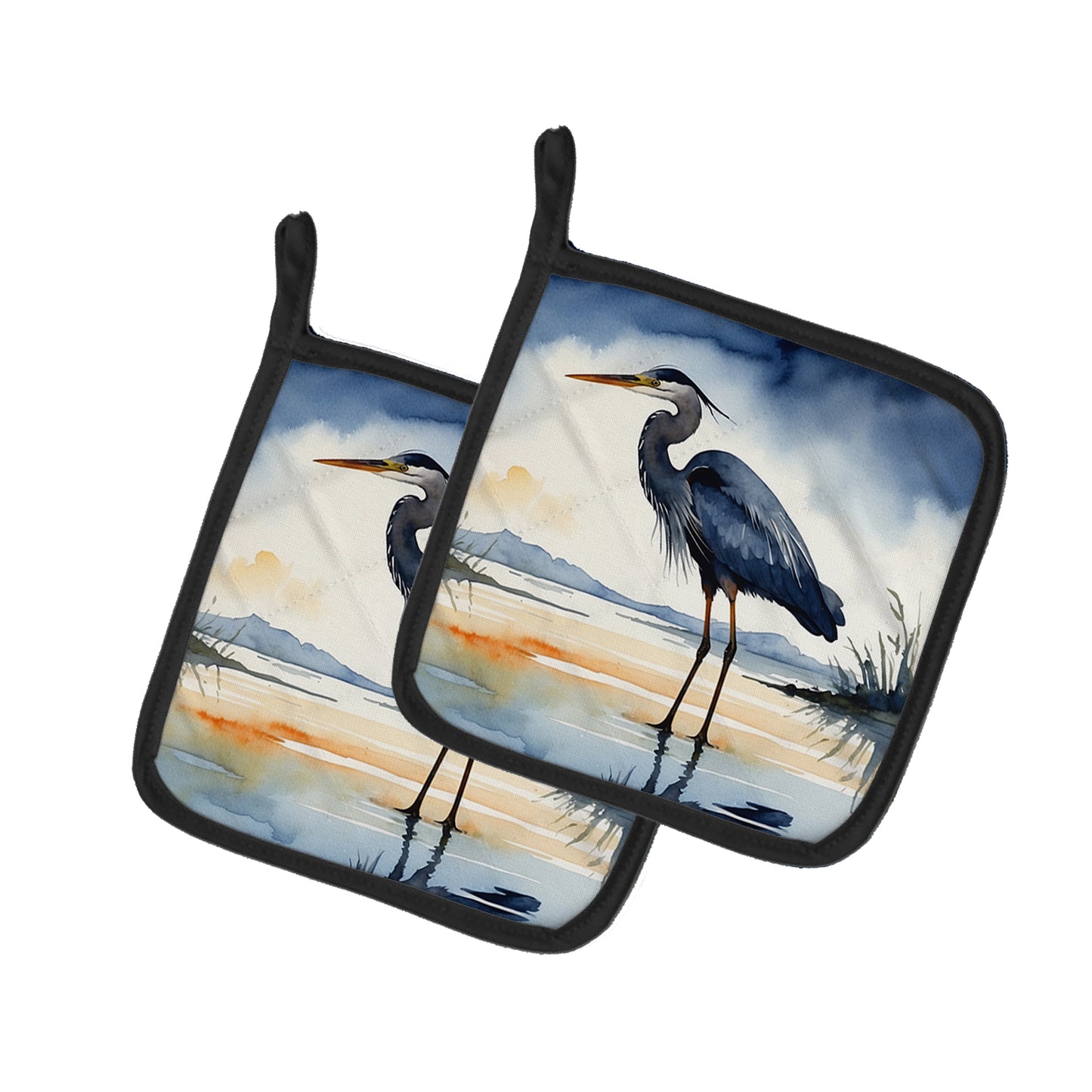 Buy this Blue Heron Barely Lit Sky Pair of Pot Holders