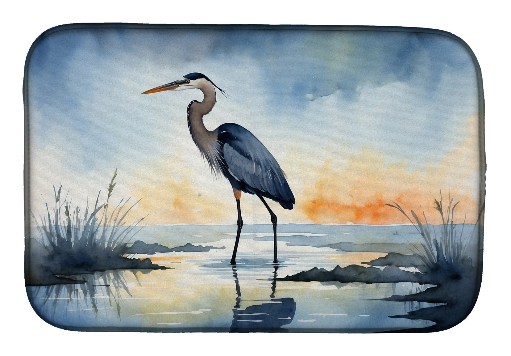 Buy this Blue Heron Barely Lit Sky Dish Drying Mat