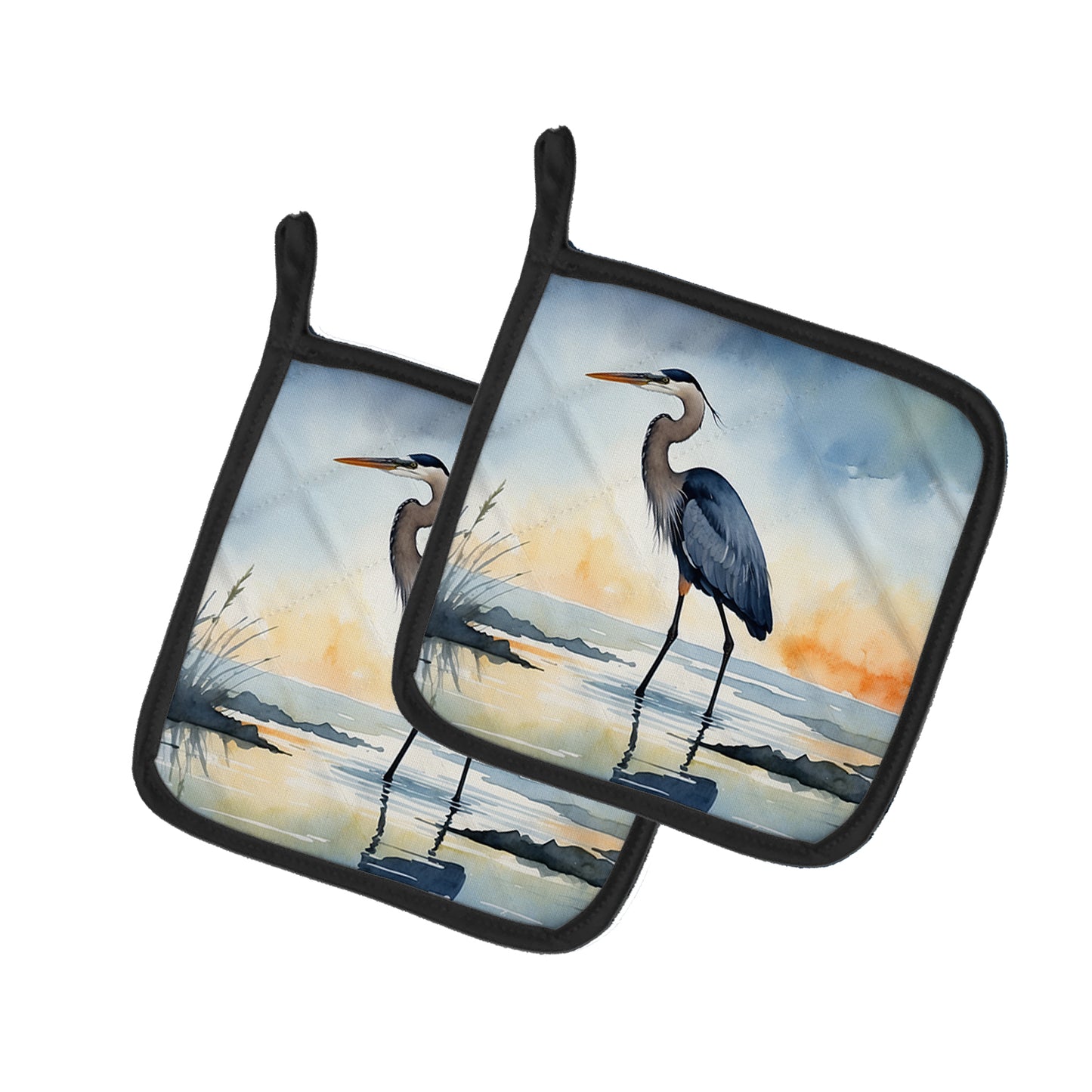 Buy this Blue Heron Barely Lit Sky Pair of Pot Holders