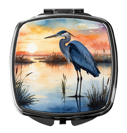 Buy this Blue Heron Setting Sun Compact Mirror