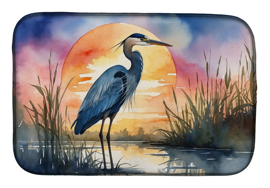 Buy this Blue Heron Setting Sun Dish Drying Mat