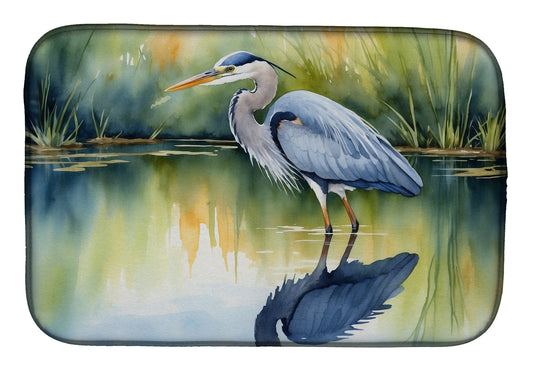 Buy this Blue Heron Stalking Prey Dish Drying Mat