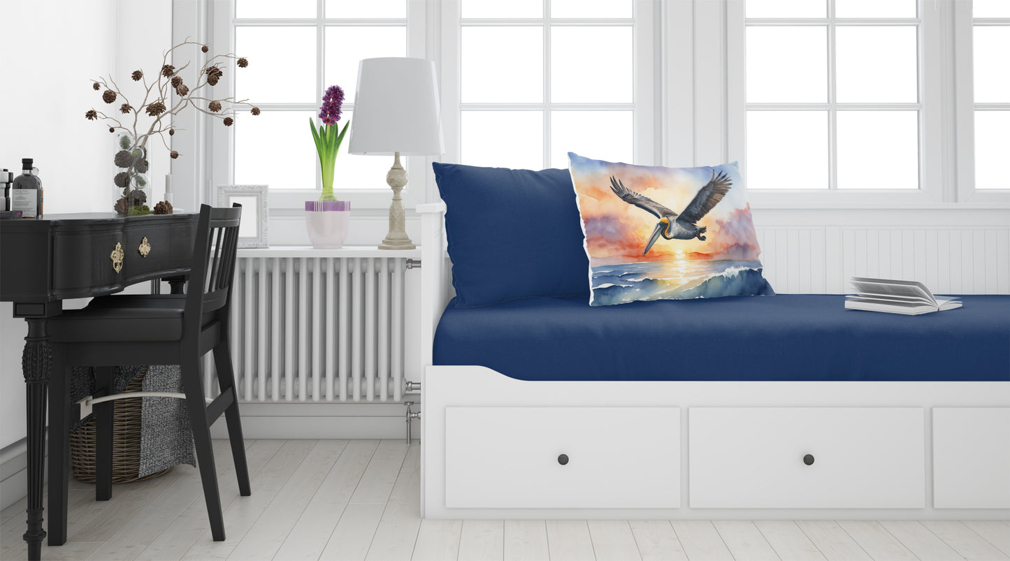 Pelican Fyling at Sunrise Standard Pillowcase