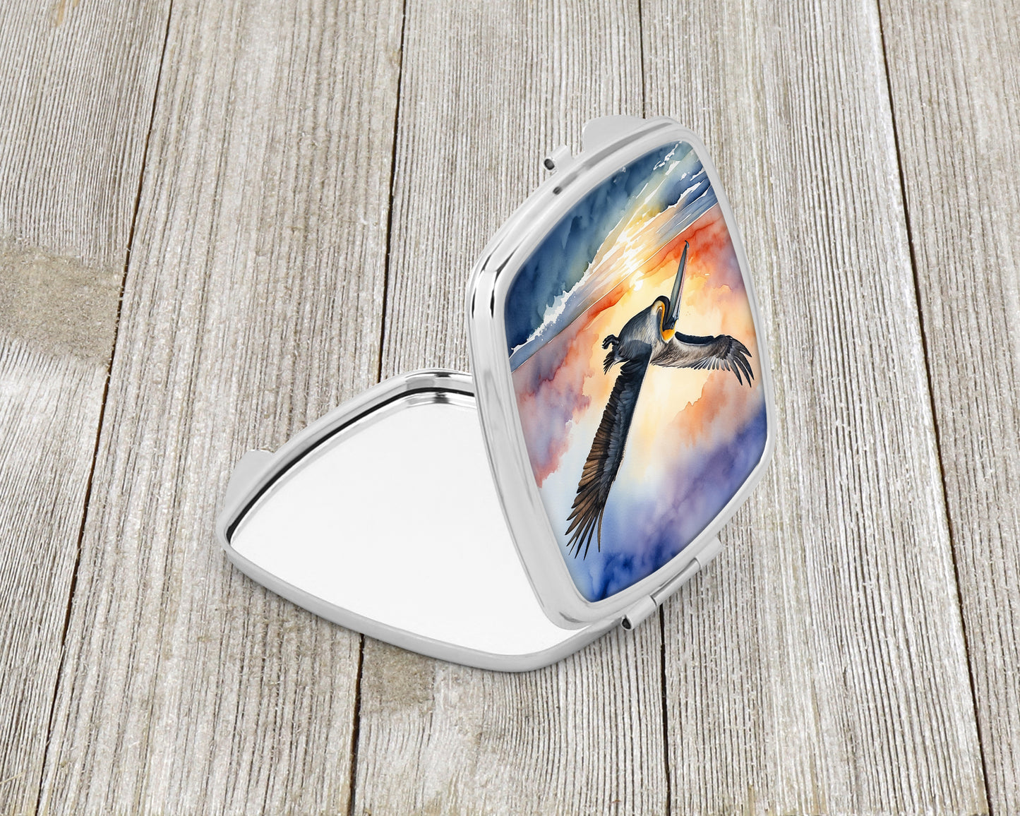 Pelican Fyling at Sunrise Compact Mirror