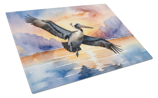 Buy this Pelican Fyling at Sunrise Glass Cutting Board