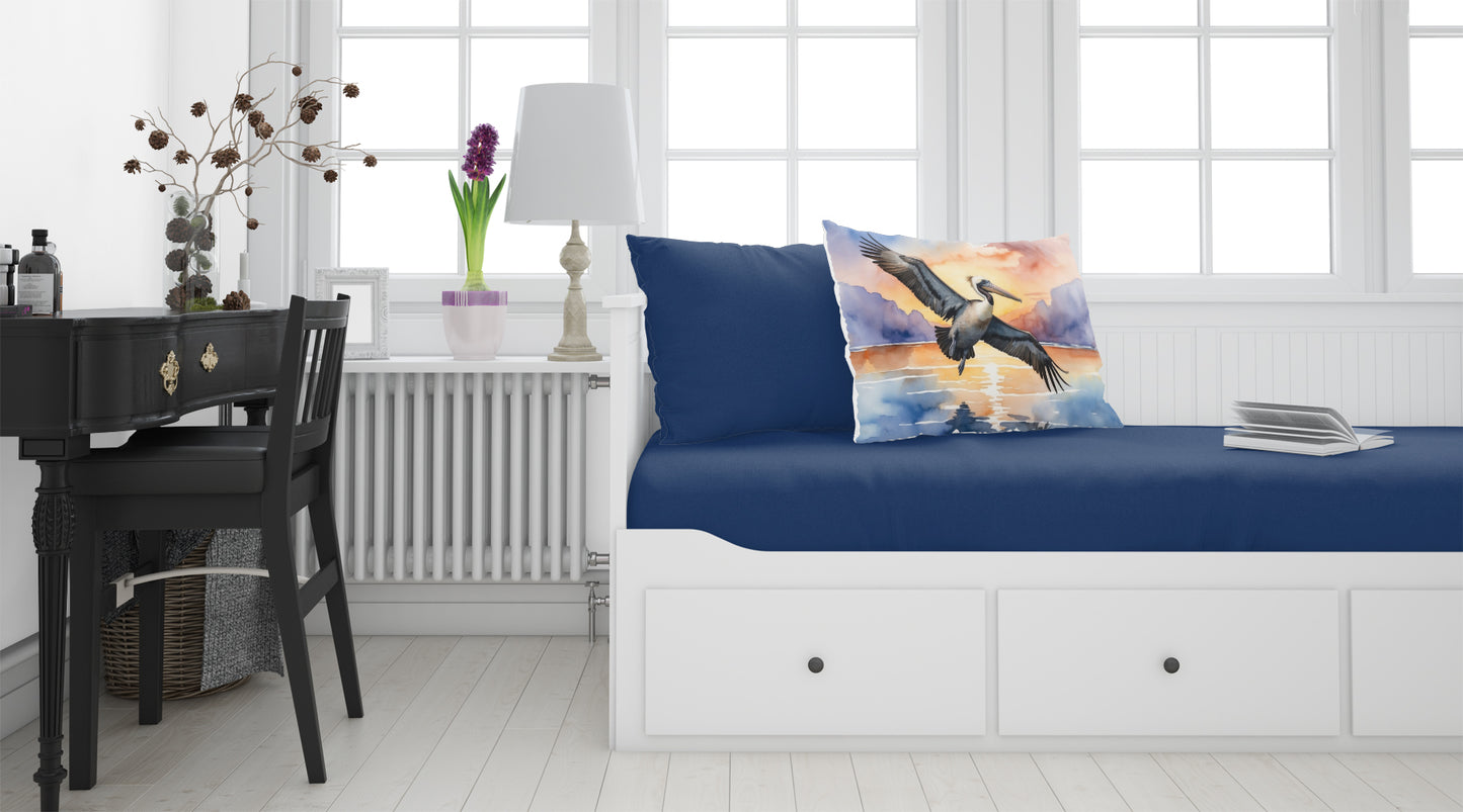 Pelican Fyling at Sunrise Standard Pillowcase