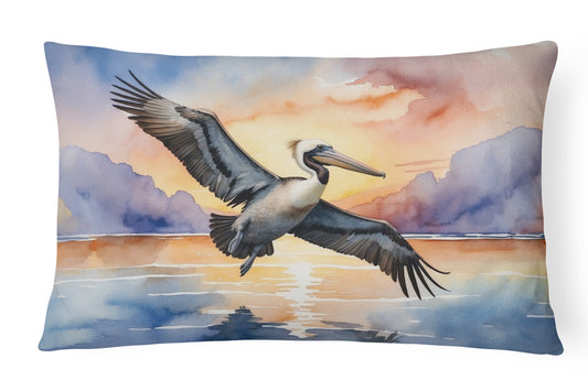 Buy this Pelican Fyling at Sunrise Throw Pillow