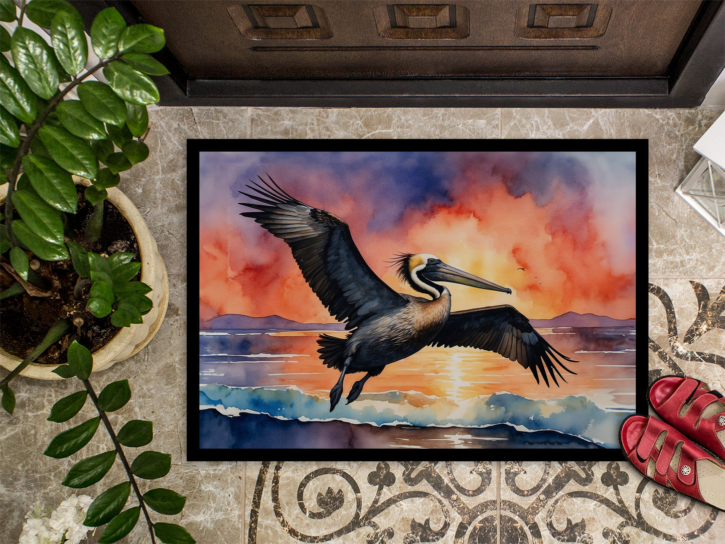 Pelican Fiery Sunset Doormat