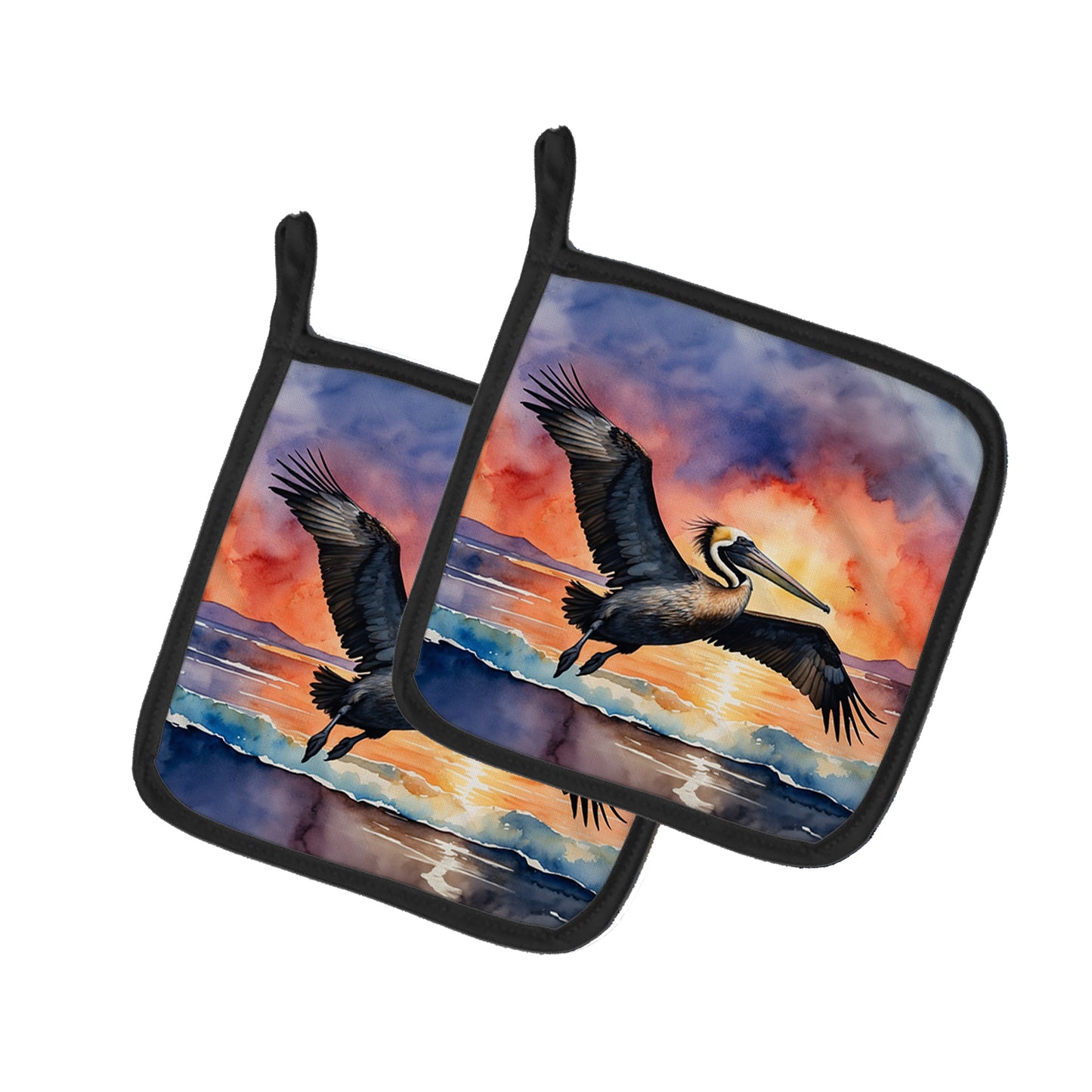 Buy this Pelican Fiery Sunset Pair of Pot Holders