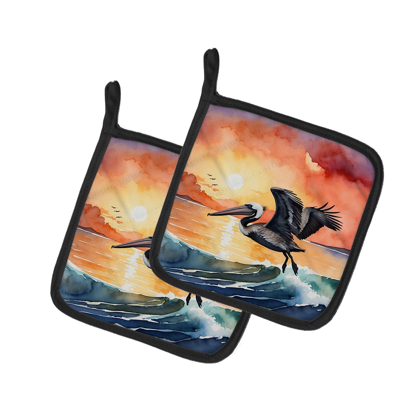 Buy this Pelican Fiery Sunset Pair of Pot Holders