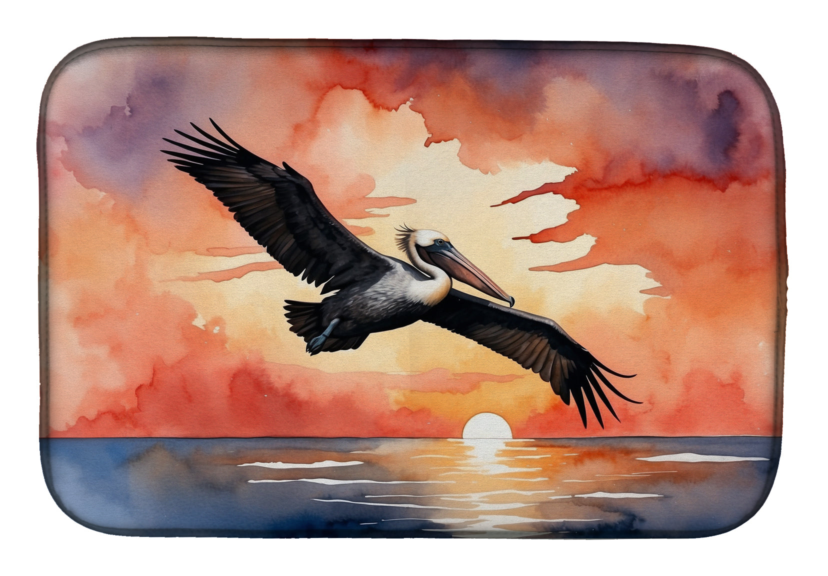 Buy this Pelican Fiery Sunset Dish Drying Mat