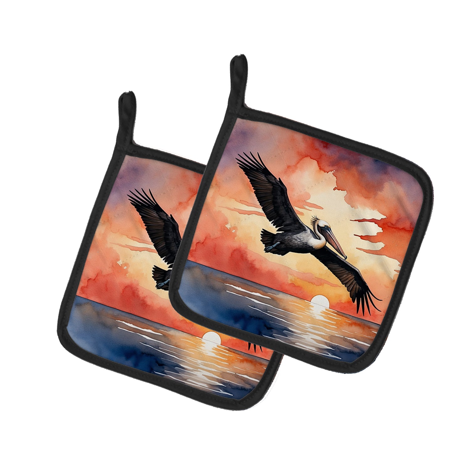 Buy this Pelican Fiery Sunset Pair of Pot Holders