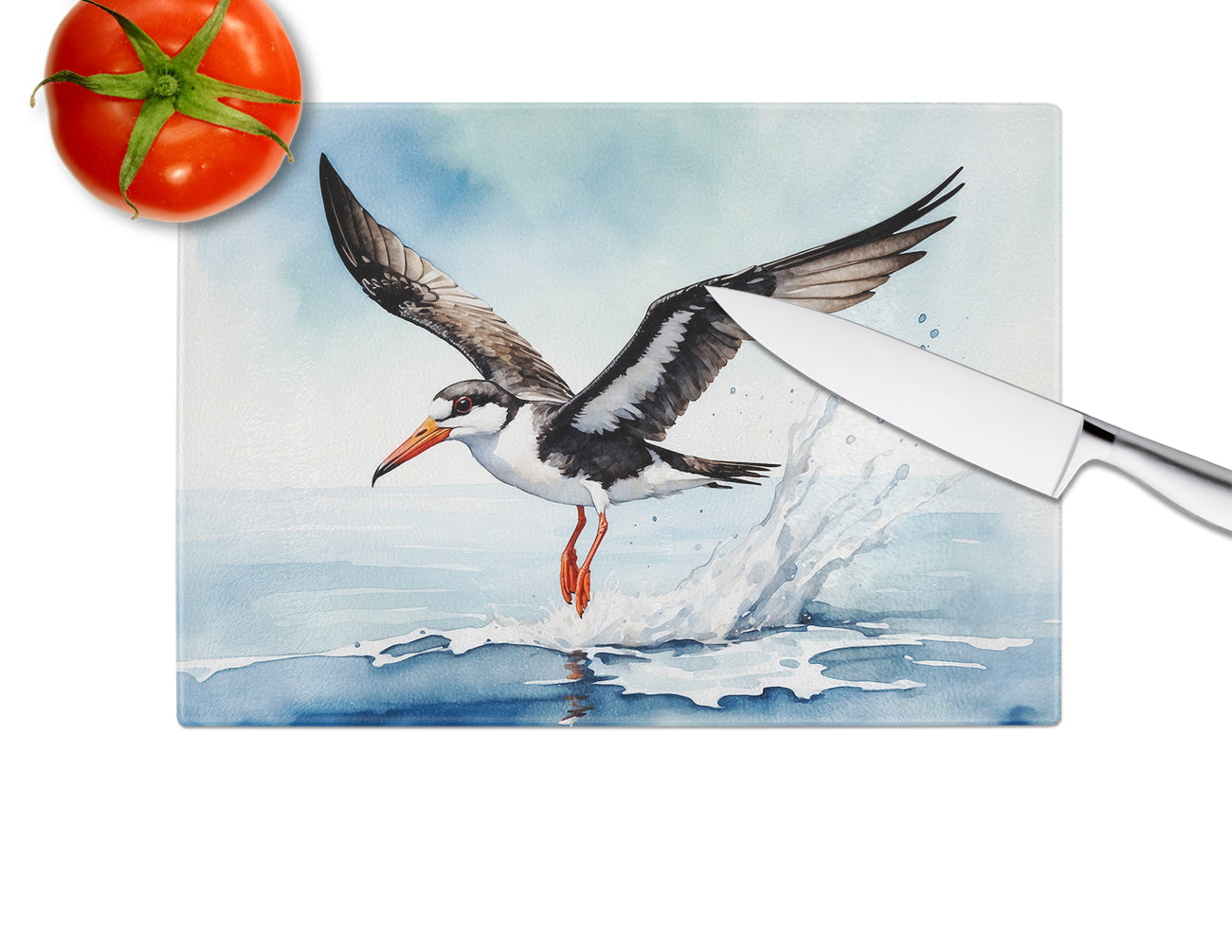 Black Skimmer Glass Cutting Board