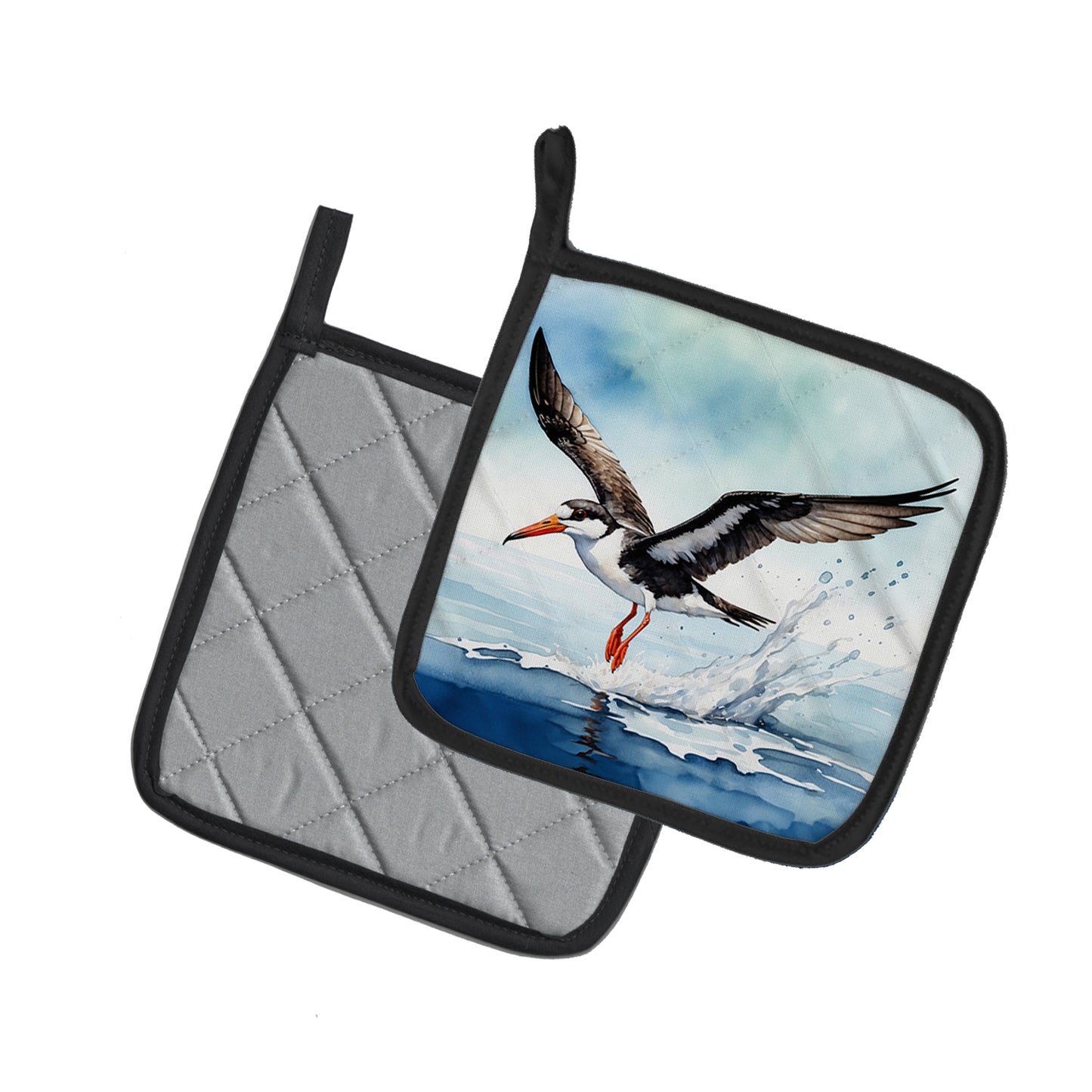 Black Skimmer Pair of Pot Holders