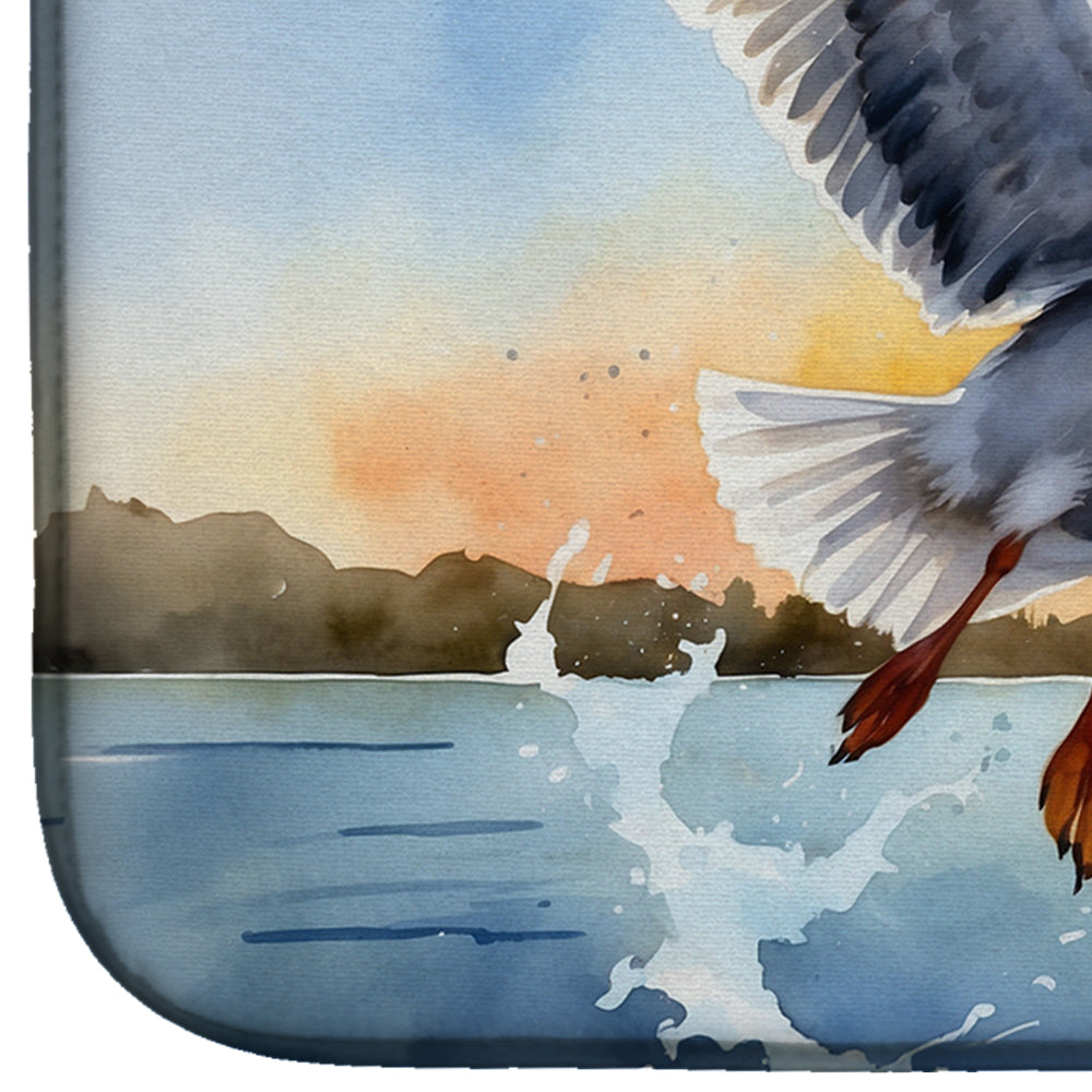 Gull Flying Low Dish Drying Mat