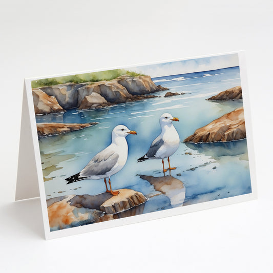 Buy this Gulls Scavenging Greeting Cards Pack of 8