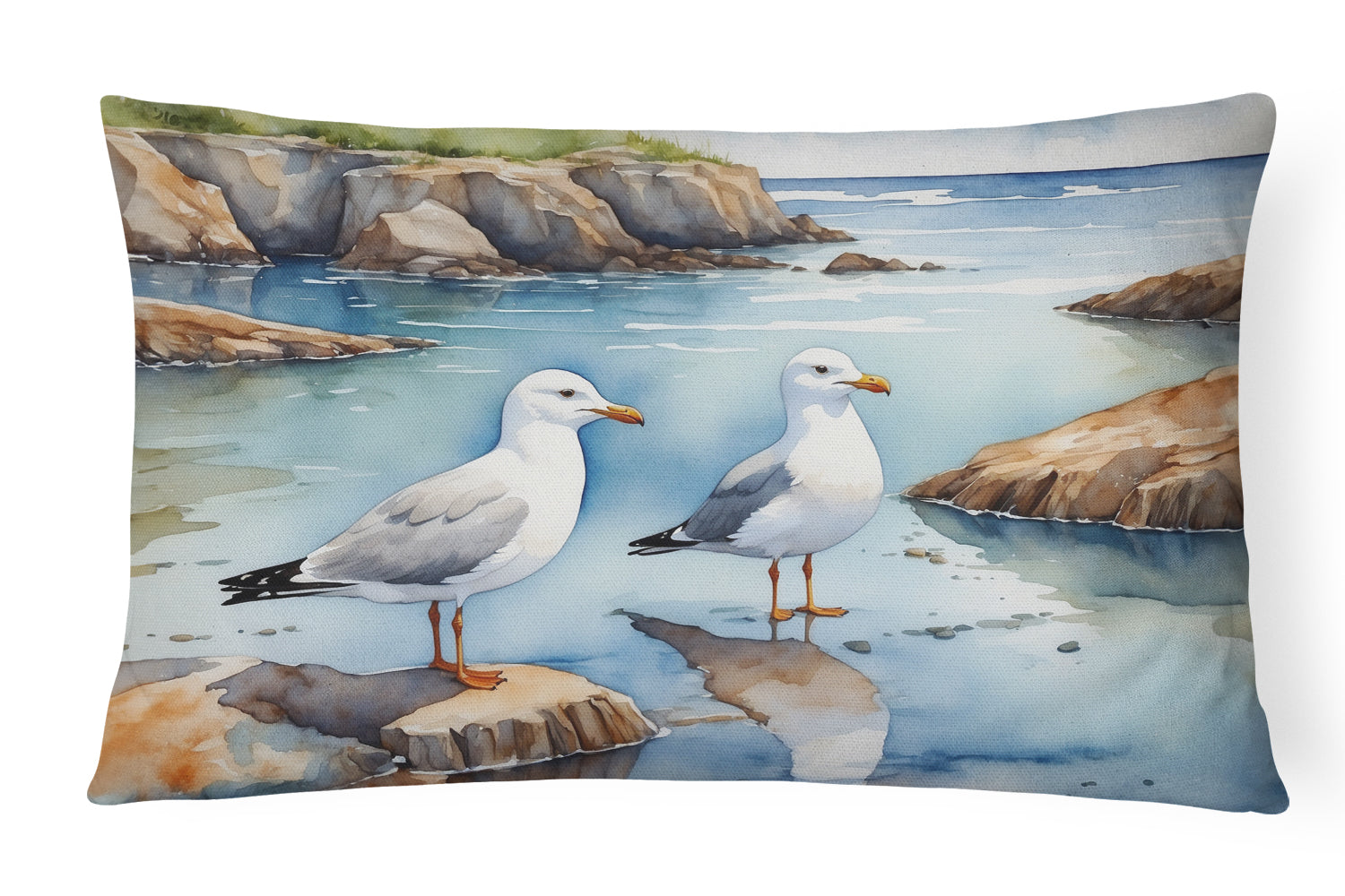 Buy this Gulls Scavenging Throw Pillow