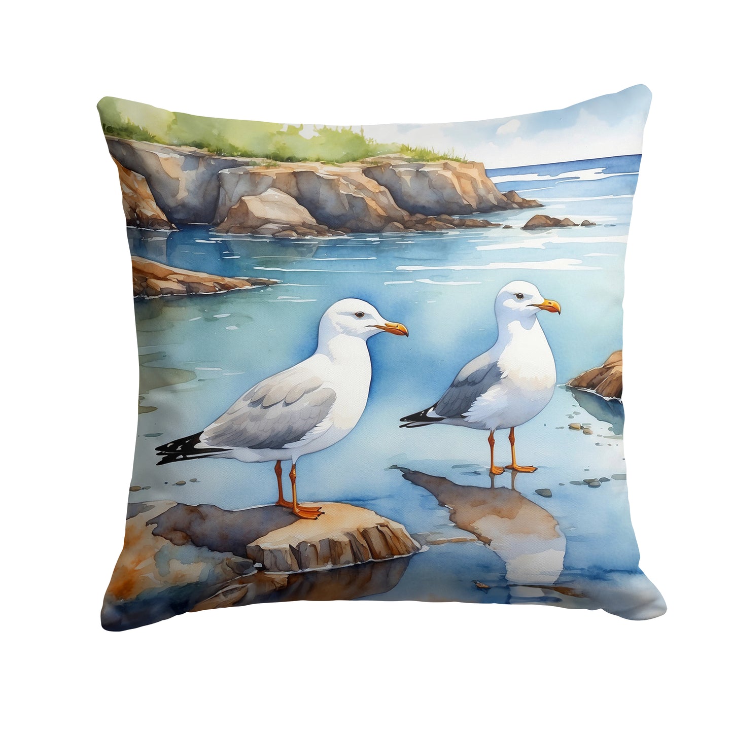 Buy this Gulls Scavenging Throw Pillow