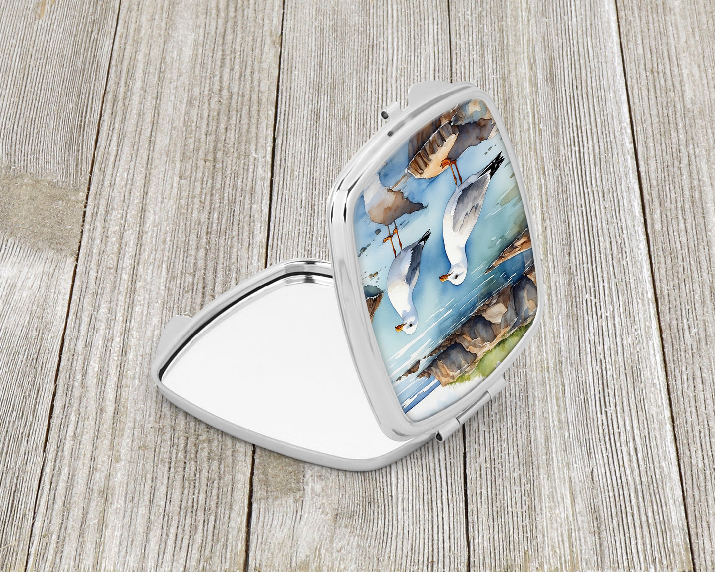 Gulls Scavenging Compact Mirror