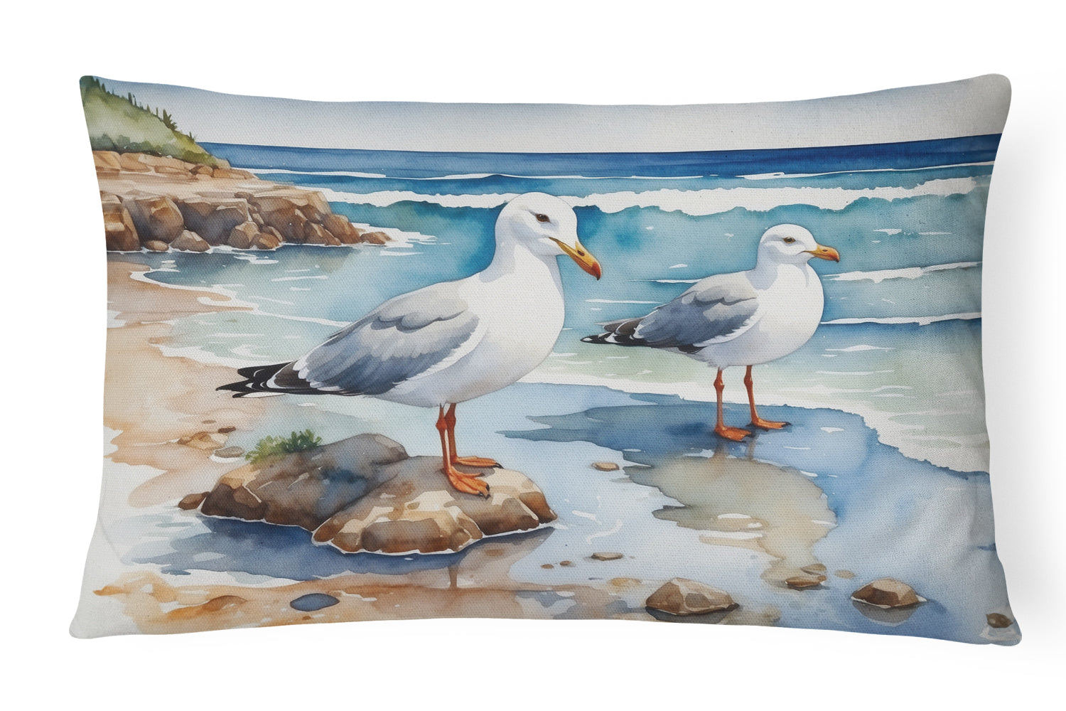 Buy this Gulls Scavenging Throw Pillow