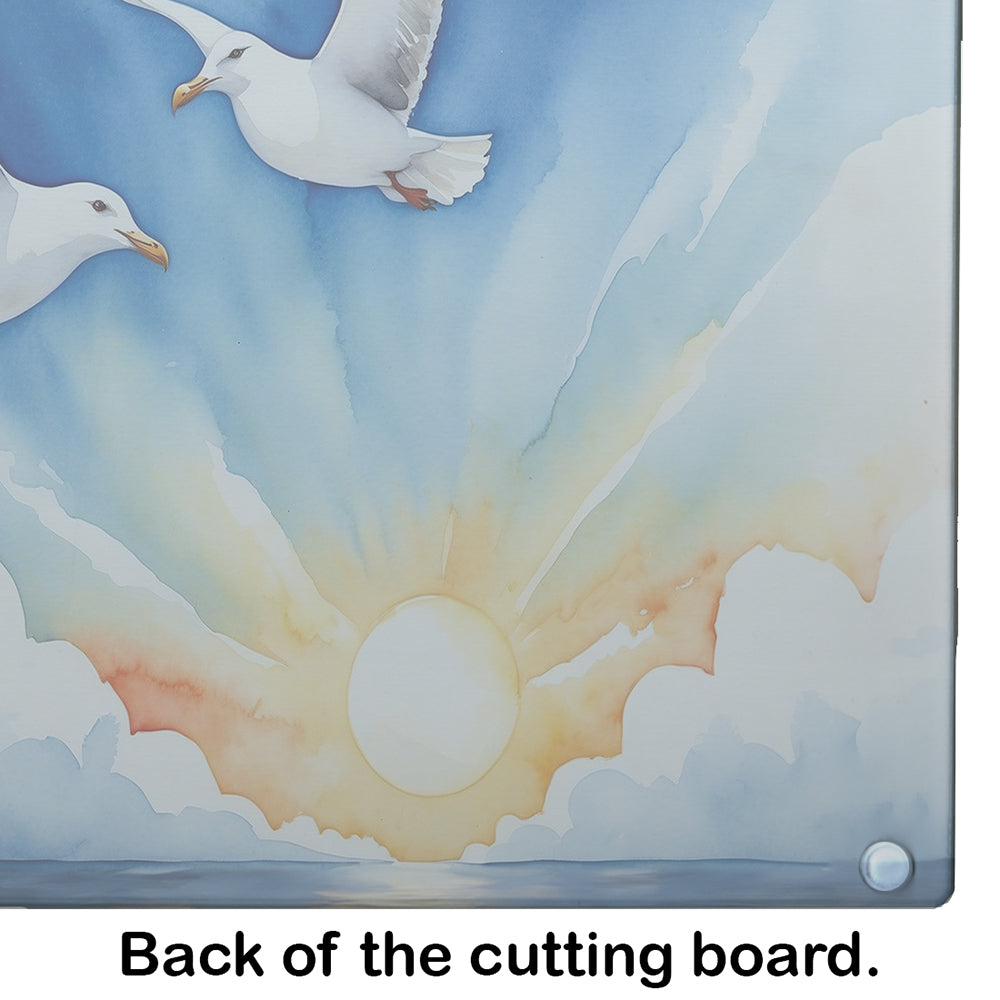 Gulls Soaring High Glass Cutting Board